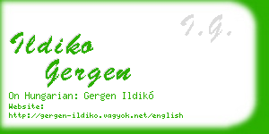 ildiko gergen business card